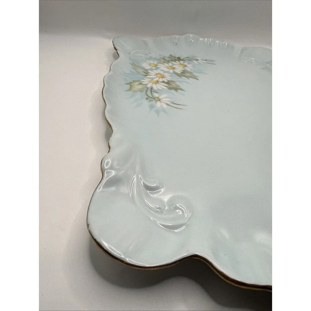 Antique Porcelain Hand Painted Signed Miriam Vanity Tray 12